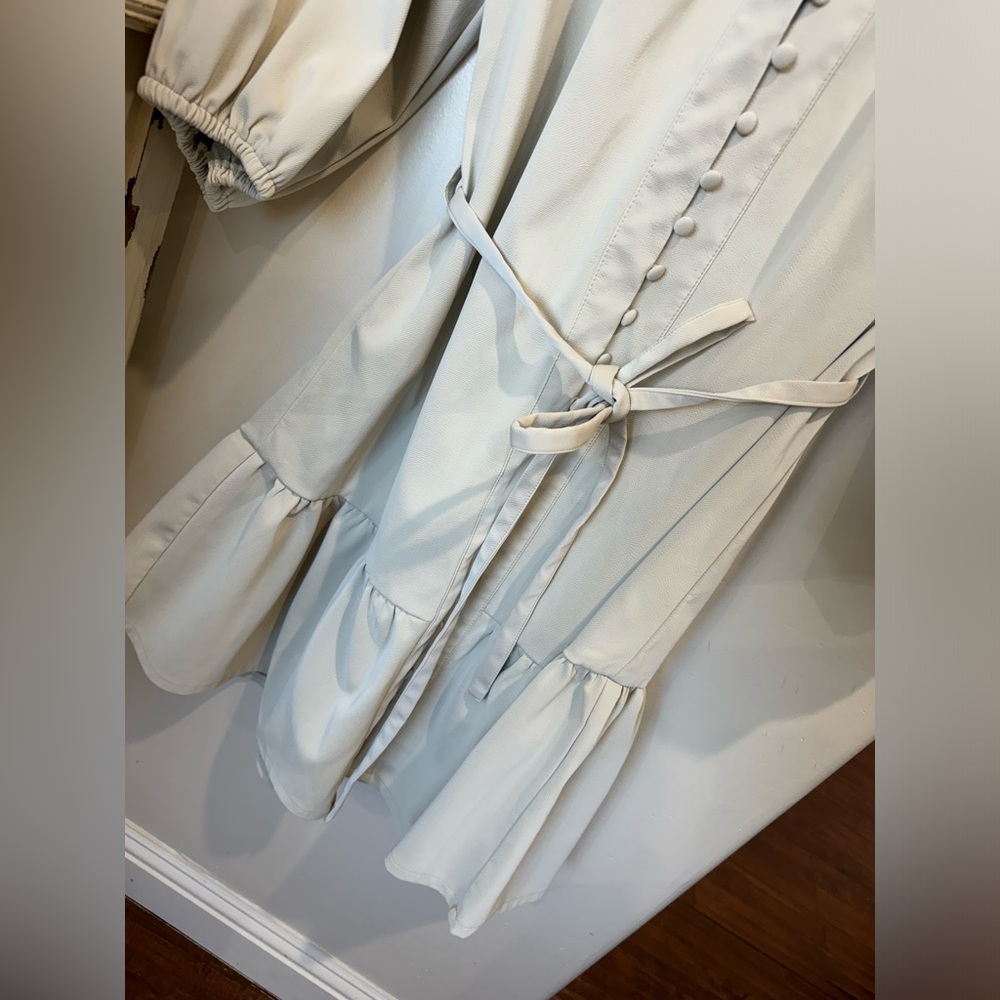 Faux leather buttoned down dress like NEW - Picture 3 of 5